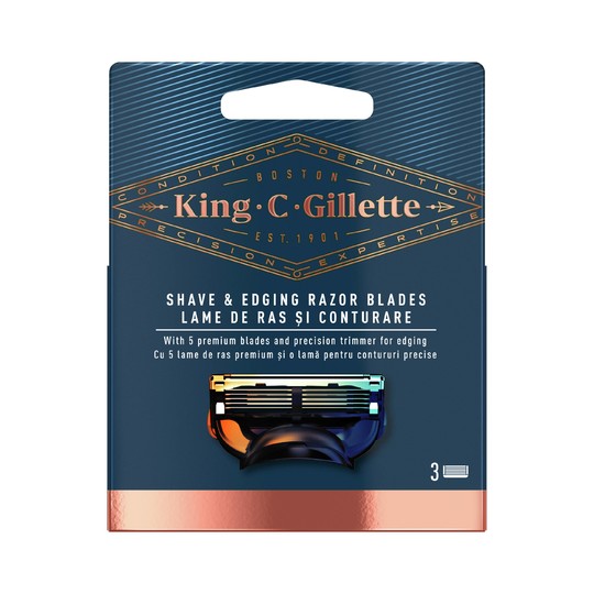 King C. Gillette Razor Blades náhradní hlavice 3 ks